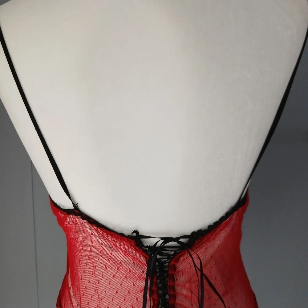 Rene Rofe Bustier Red/Black M.     FL - Picture 4 of 8